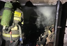 Гаражи горели в жилом массиве в Балхаше