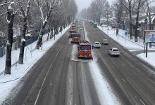 Обильный снегопад накрыл Алматы