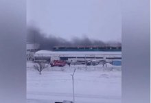 Автобус горел на территории теплокомпании в Аркалыке (ВИДЕО)