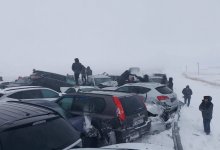 Массовая авария с участием 95 машин: появилось видео начала ДТП