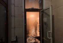 Пожар разгорелся в фитнес-центре Астаны