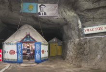 Юрту в шахте на глубине 650 метров установили в Жезказгане