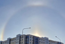 Солнечное гало заметили в небе над Астаной