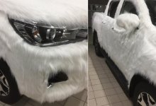 Швабра на колесах: водитель обтянул авто мехом (ВИДЕО)