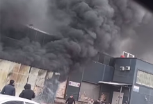 ТРЦ "Сарыарка" горит в Астане (ВИДЕО)