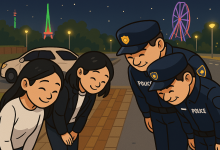 Туристки из Китая научили кланяться полицейских в Шымкенте