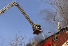 Пожар на рынке "Шапагат" потушили