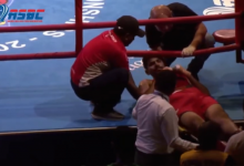 Жесткий нокаут: соперника казахстанского боксера унесли с ринга на носилках