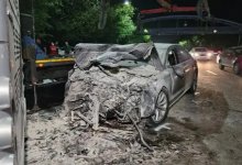 Ночной кошмар в Алматы: автобус снес Audi