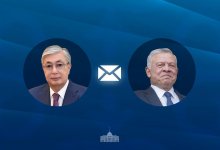Президент РК поздравил короля Иордании с Днем независимости
