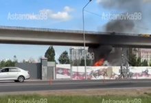 Пожар произошел на стройке LRT в Астане