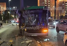 Жесткое ДТП с автобусом в Астане: десятки пострадавших