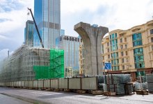 Частично перекрыли улицу из-за покраски конструкций LRT в Астане