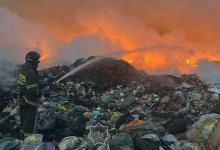 Мусорный полигон горит в Алматинской области