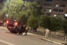 Автомобиль перевернулся в Кокшетау (ВИДЕО)