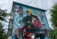 Посвященный спасателям мурал появился в Усть-Каменогорске