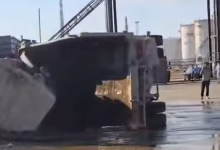 Авария с КамАЗом на дороге к АНПЗ напугала горожан (ВИДЕО)