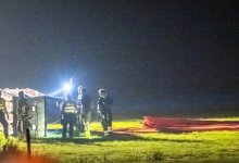 Пять человек выпали из воздушного шара из-за непогоды