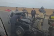 Жесткое ДТП произошло в Карагандинской области (ВИДЕО)