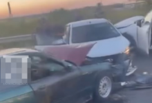 Массовое ДТП произошло на мосту в Караганде (ВИДЕО)