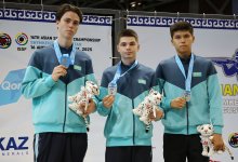 Сборная Казахстана вышла на 2-е место в общем зачете чемпионата Азии