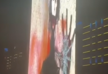 Жуткий скример на LED-экране напугал жителей Усть-Каменогорска