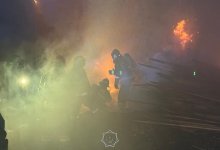 Крупный пожар произошел в Кокшетау (ВИДЕО)