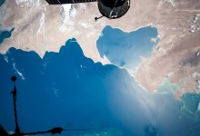 Вид на Каспийское море из космоса показал космонавт