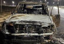 Lexus сгорел по дороге в аэропорт Актау