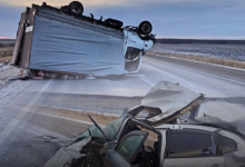 ДТП с тремя автомобилями произошло на трассе Астана – Петропавловск