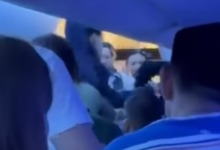 Драка мужчин на борту Air Astana попала на видео