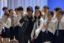 Школьники вышли на сцену с Кайратом Нуртасом (ВИДЕО)