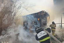 Пожар произошел на автовокзале Кокшетау