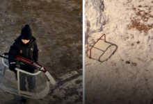 Маленький хоккеист удивил жителей дома в Астане