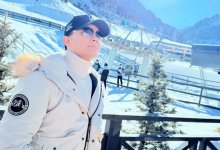 Али Окапов и Акерке Буркитбай побывали с сыном в горах