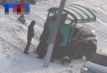 Водитель KIA сбил женщину на остановке в Караганде (ВИДЕО)