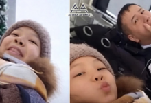 Девочка принесла обед отцу-водителю прямо на маршрут в Астане