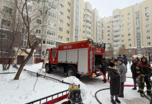 Квартира загорелась на 8 этаже в Астане (ВИДЕО)