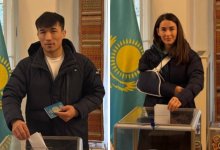 Гусман Кыргызбаев и Абиба Абужакынова пришли голосовать в Чехии