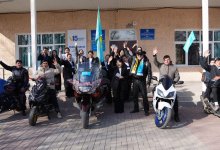 Байкеры удивили голосующих на референдуме в Алматинской области (ВИДЕО)