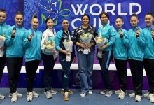 Казахстанские гимнастки завоевали медаль на этапе Кубка мира