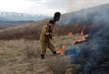 8 гектаров сухой травы загорелись в ВКО