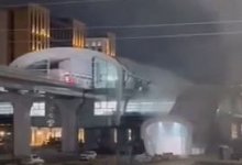 Пожар вспыхнул на LRT в Астане