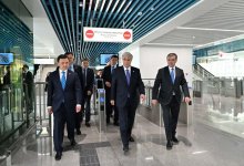 Токаев стал первым пассажиром LRT в Астане