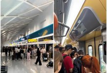 В вагоне LRT в Астане пытались выбить стекло