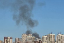 Пожар на Правом берегу Астаны тушат спасатели в эти минуты