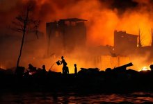 Пожар оставил тысячи людей без домов на Филиппинах