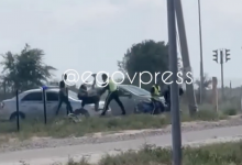 Полицейский сбил с ног мопедиста в Туркестане (ВИДЕО)