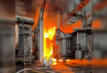 Возгорание трансформатора ликвидировали на территории завода в Аксу (ВИДЕО)