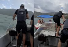 Катамаран унесло волнами на озере Жасыбай